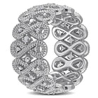 Sterling silver diamond eternity ring by Lord & Taylor, back view