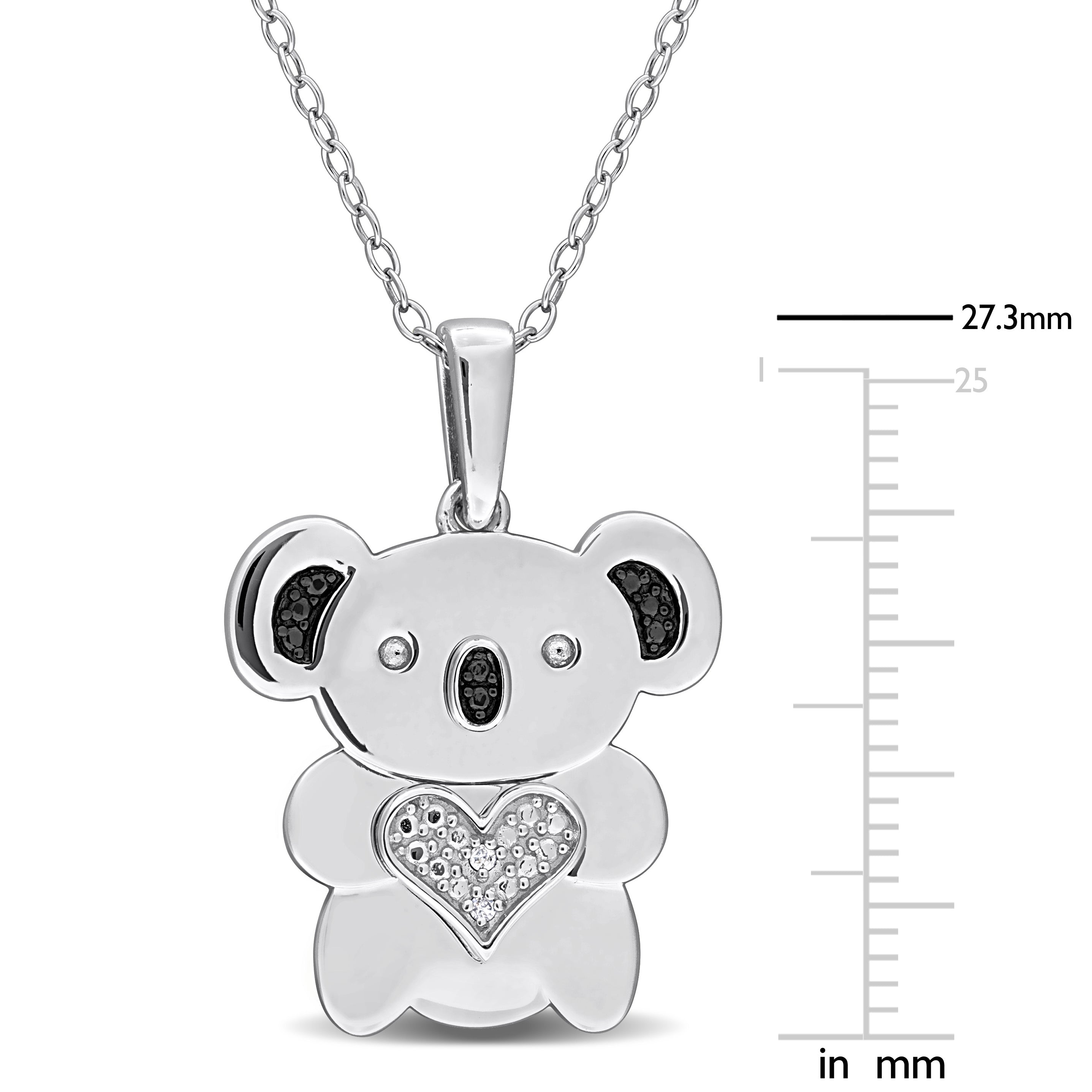 Sterling silver dog pendant necklace close-up showing spring ring clasp