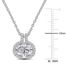 Sterling silver moissanite pendant by Lord & Taylor, close-up of faceted oval stone