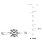 Round brilliant cut lab-grown diamond in four-prong setting, close-up by Lord & Taylor