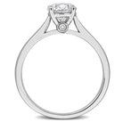 Lab-grown diamond solitaire ring in sterling silver, angled view by Lord & Taylor