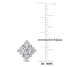 Lab-grown diamond cluster stud earring close-up showing round-cut stones by Lord & Taylor