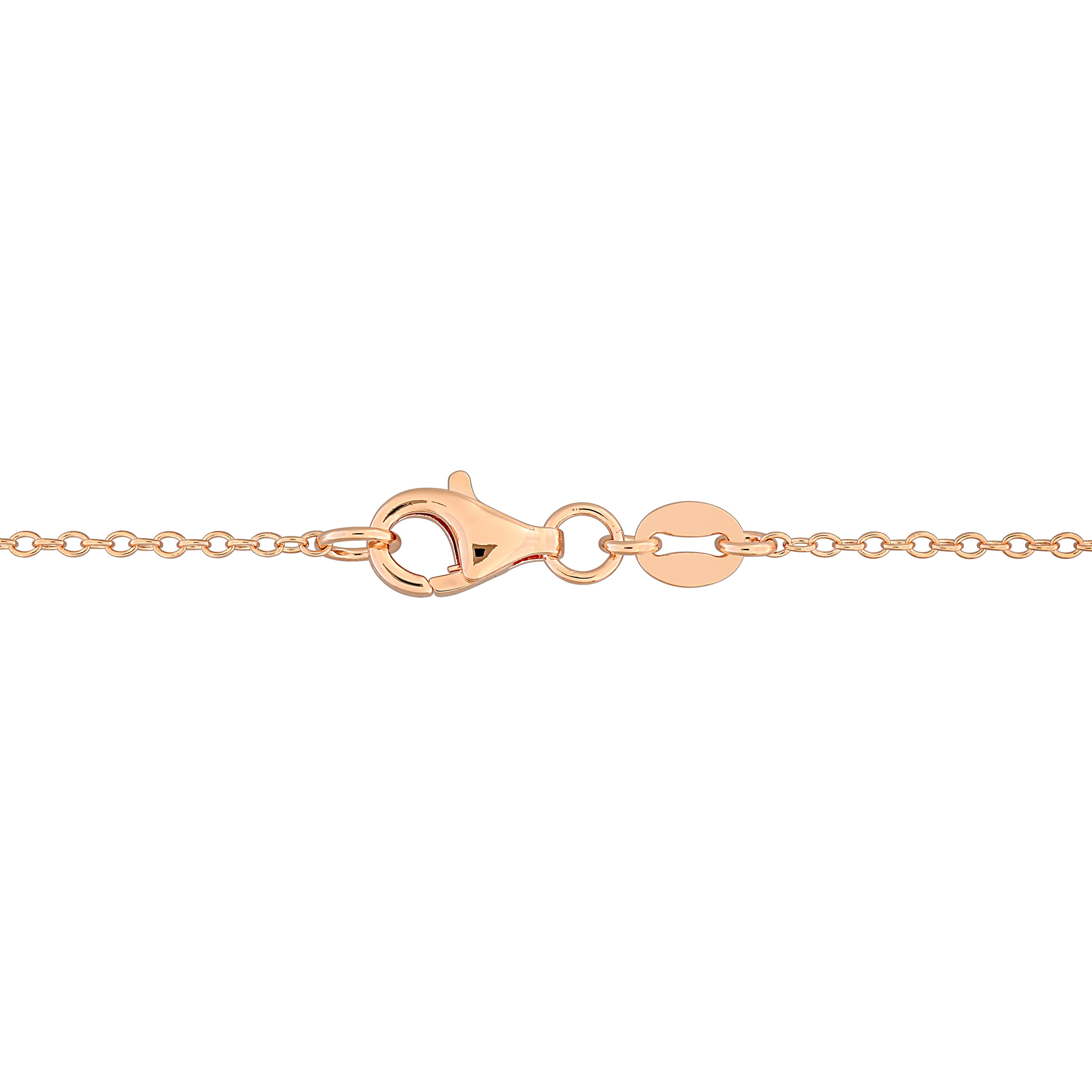 Heart gemstone solitaire necklace back view showing lobster claw clasp by Lord & Taylor