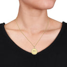 Yellow-plated sterling silver Capricorn zodiac pendant necklace, front view by Lord & Taylor