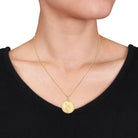 Yellow-plated sterling silver Aries zodiac pendant necklace, front view by Lord & Taylor