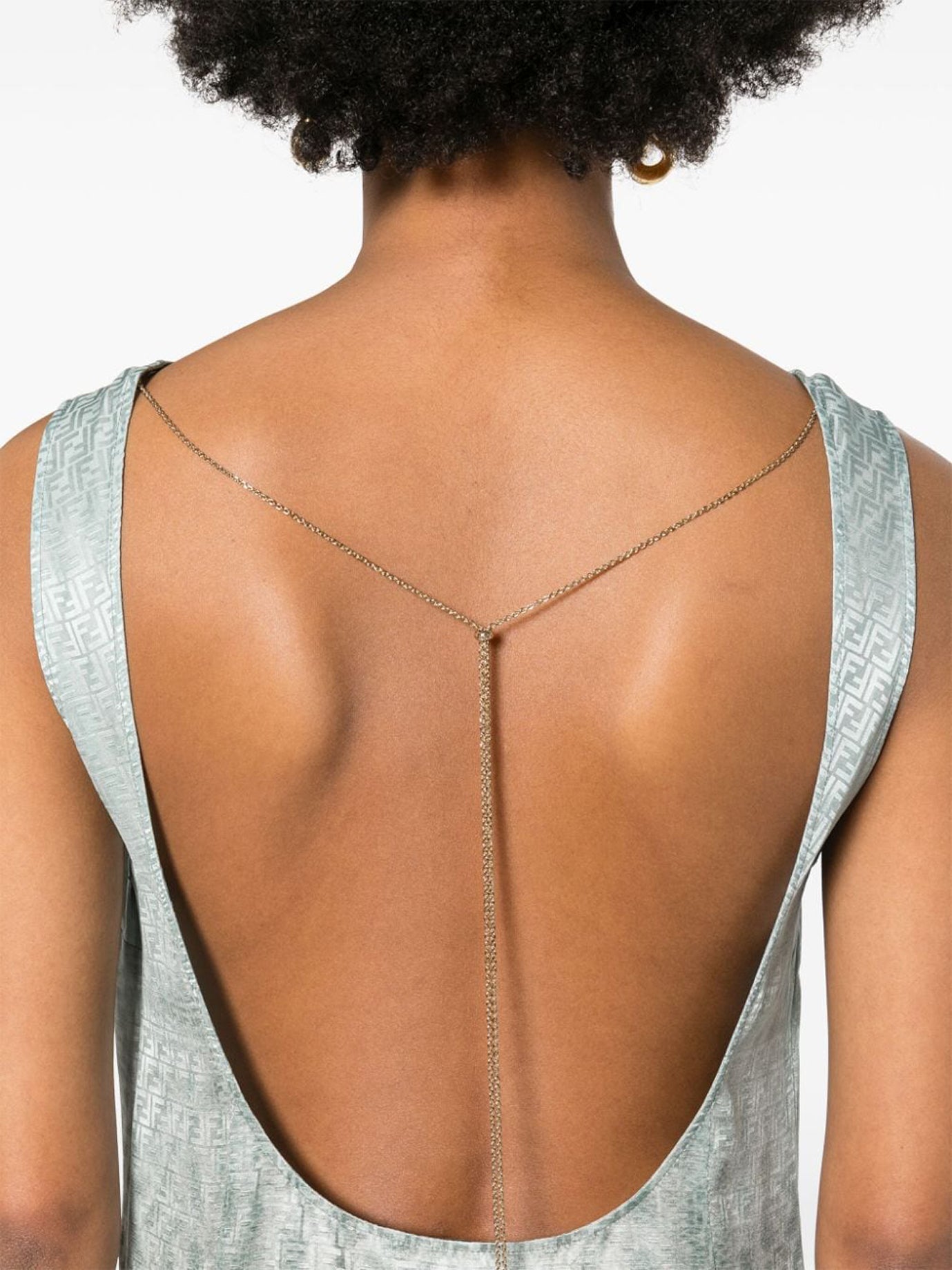 LIGHT BLUE SILK DRESS Fendi
