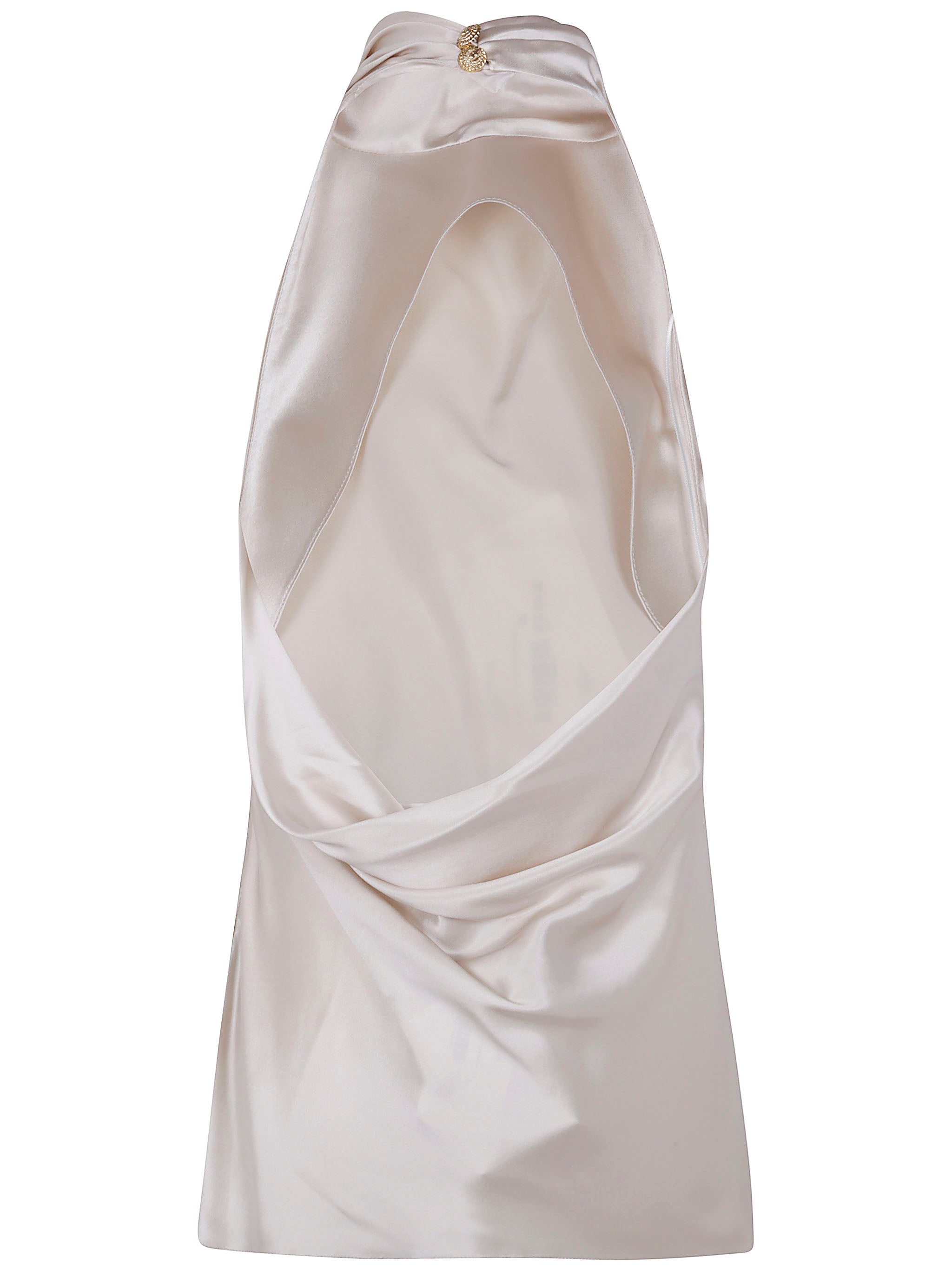 HALTERNECK CREPE SATIN TOP Balmain