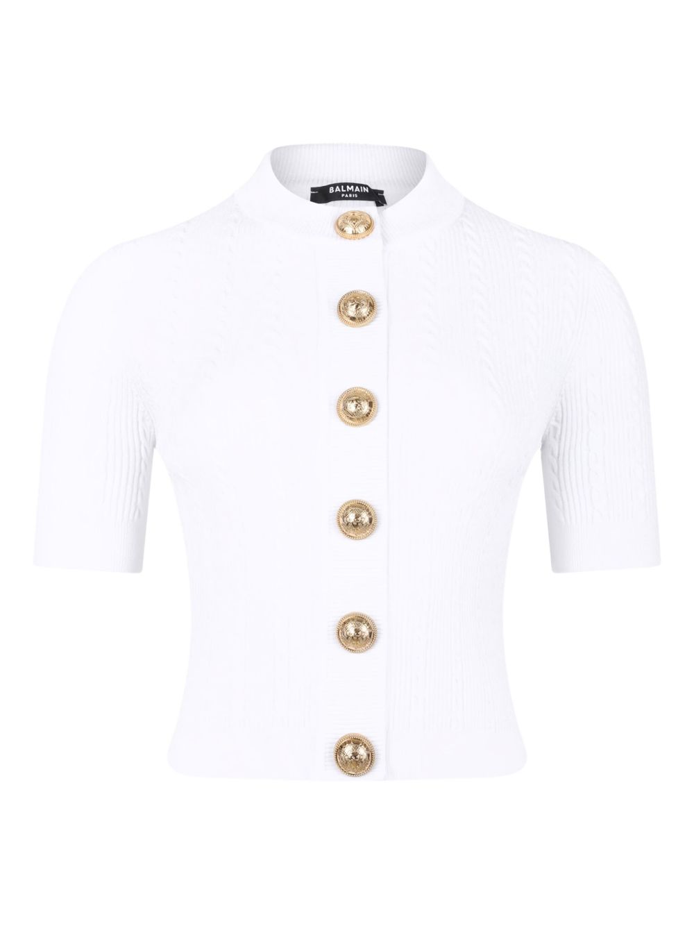 CREWNECK CARDIGAN Balmain WHITE 36