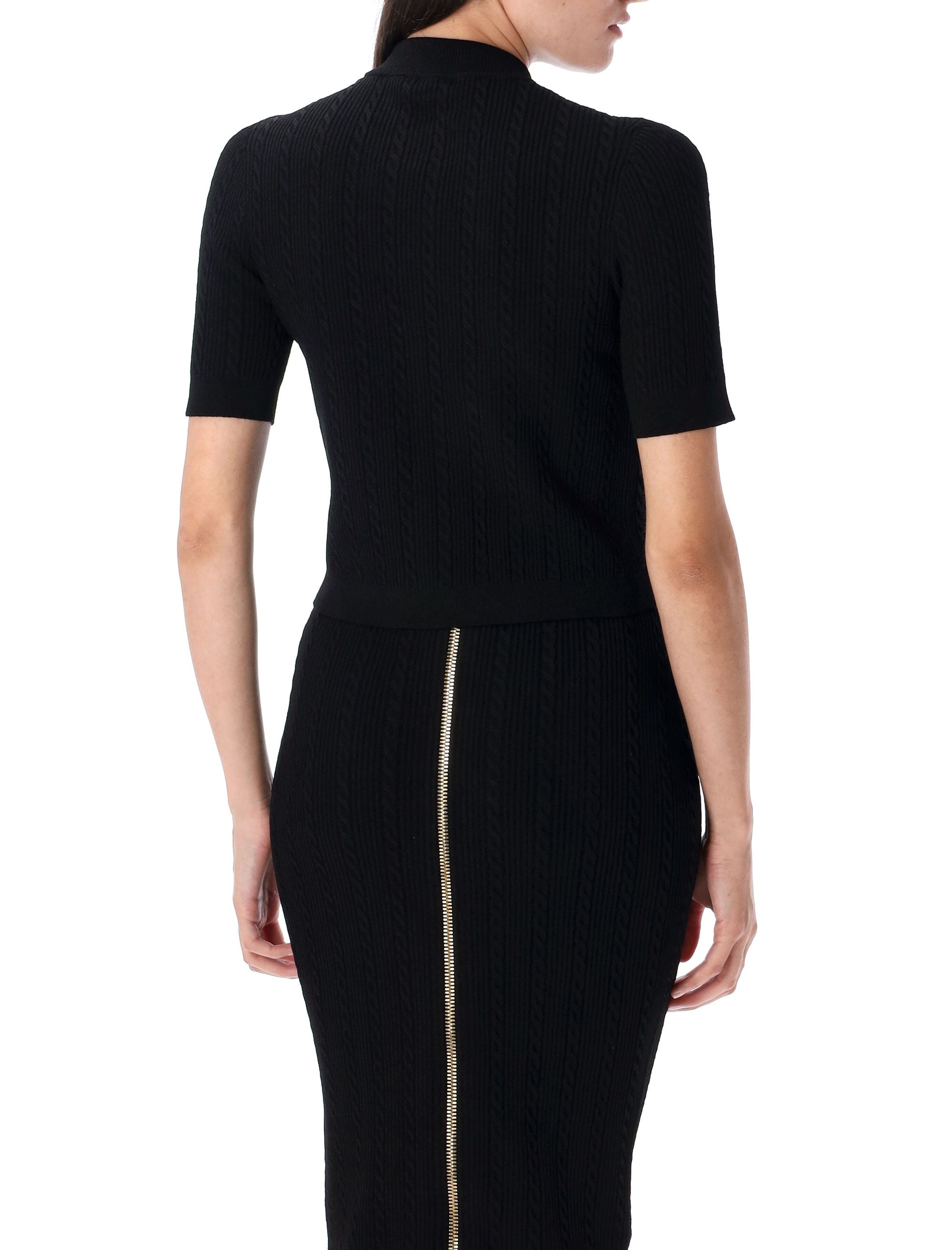 BLACK VISCOSE SWEATERS Balmain