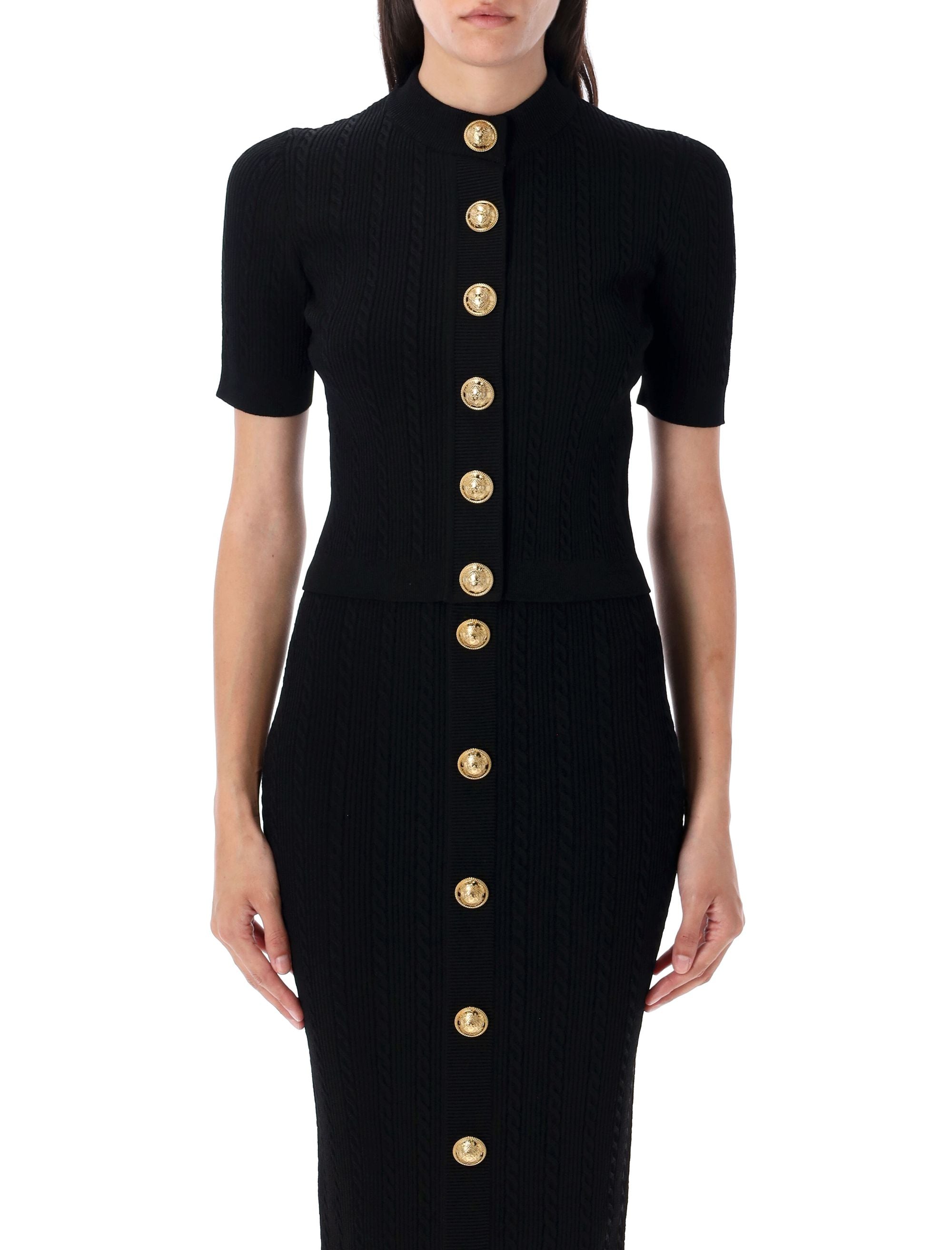 BLACK VISCOSE SWEATERS Balmain BLACK 36