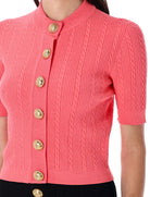 RIBBED AND CABLE-KNIT CARDIGAN Balmain