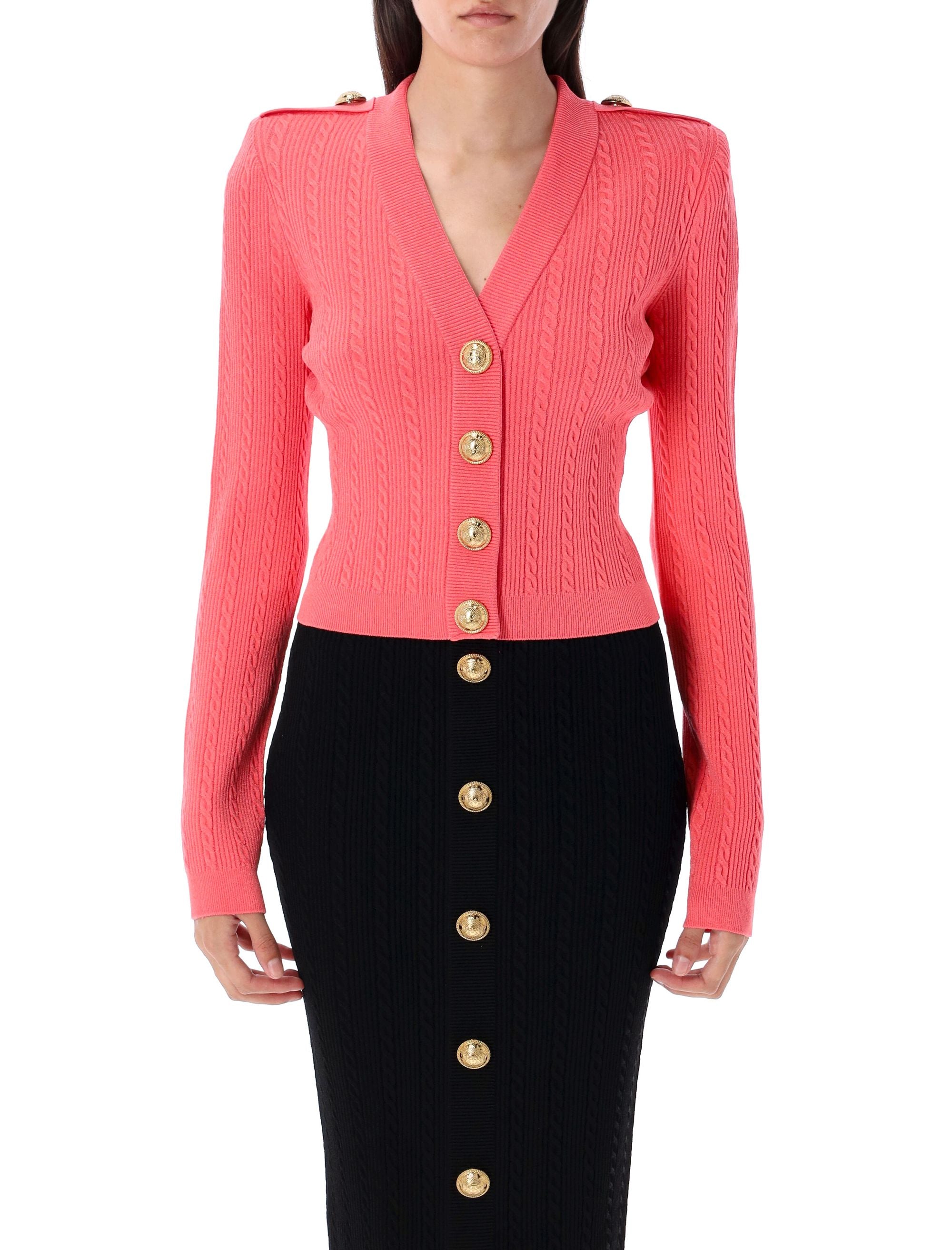 V-NECKED CARDIGAN Balmain ORANGE 36
