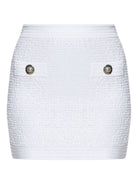 TWEED MINI SKIRT Balmain WHITE 36