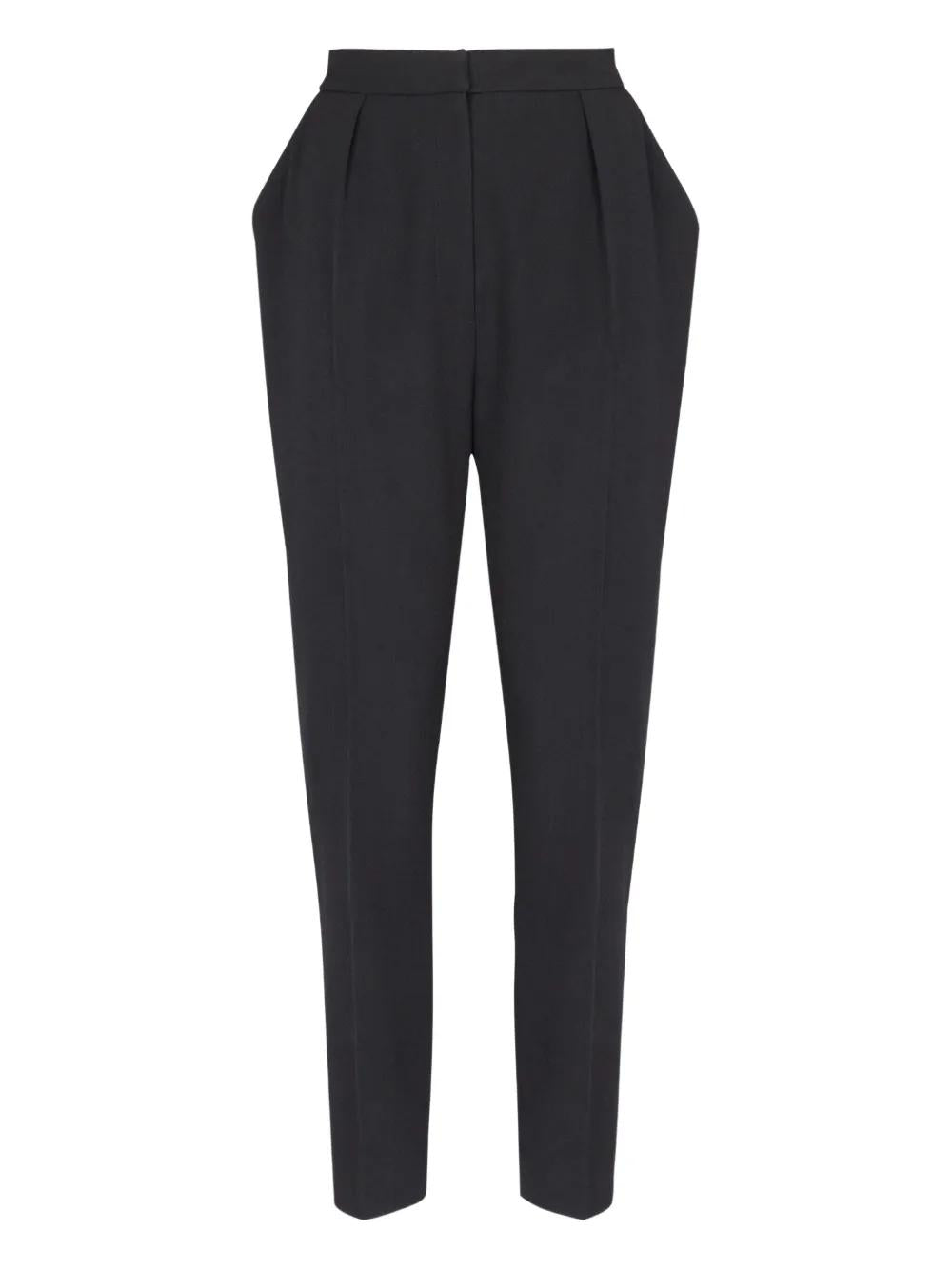 HIGH WAIST TAILORED GRAIN DE POUDRE PANTS Balmain BLACK 40