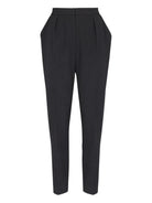 HIGH WAIST TAILORED GRAIN DE POUDRE PANTS Balmain BLACK 40