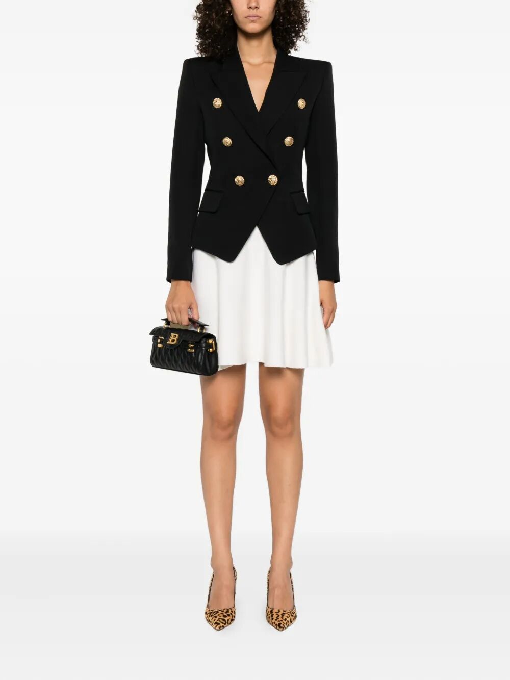 DOUBLE-BREASTED WOOL FITTED JACKET Balmain