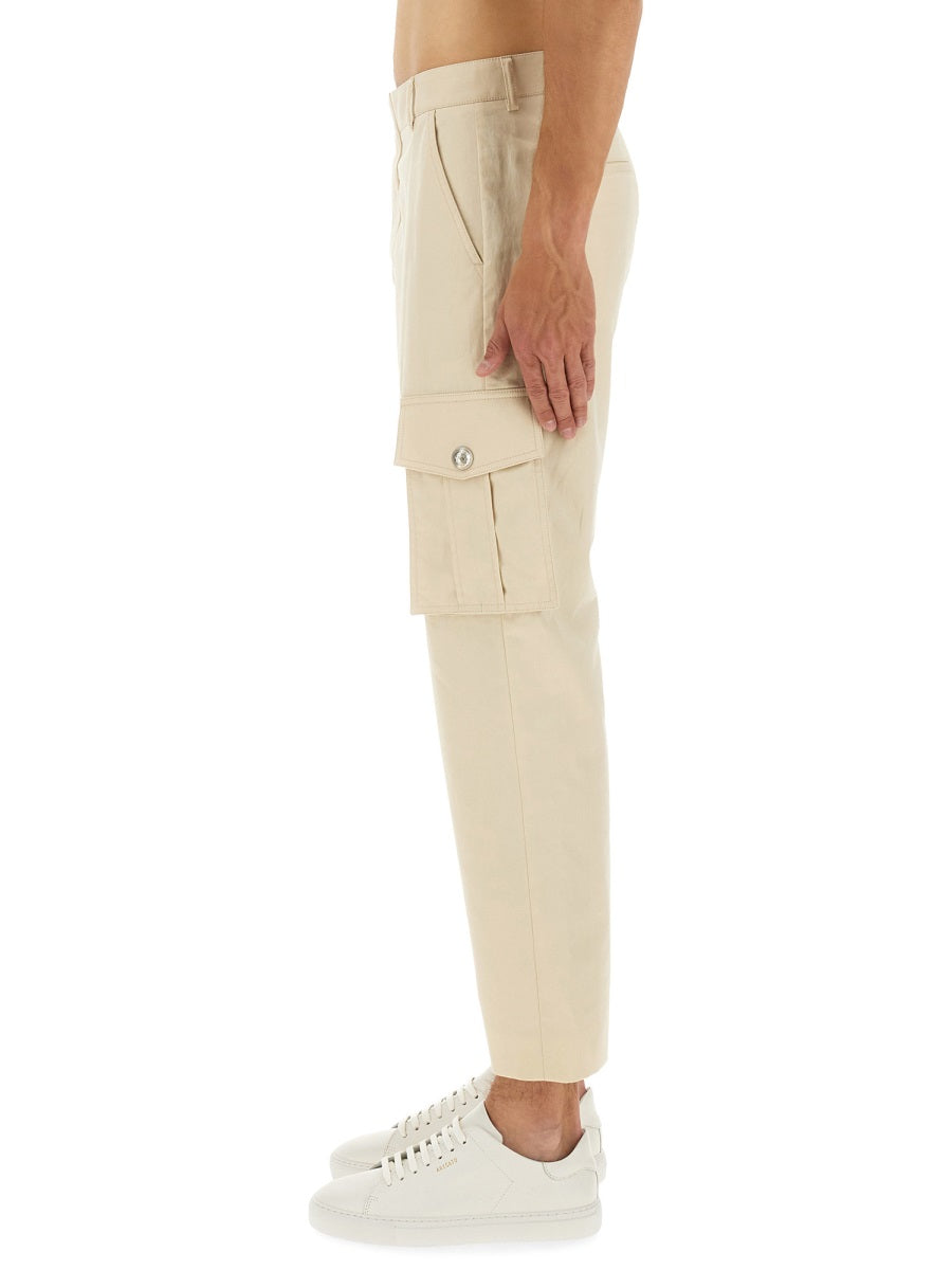 BEIGE COTTON TROUSERS Balmain