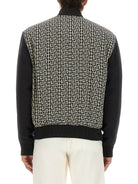 MONOGRAMMED VARSITY JACKET WITH PATCHES Balmain
