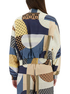 BLUE VISCOSE SILK JACKETS Fendi BLUE 42