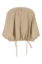 BEIGE COTTON LINEN JACKETS Fendi