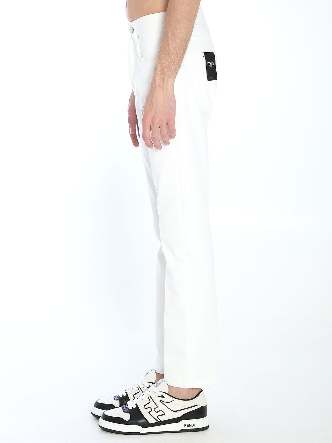 JEANS IN DENIM BIANCO Fendi
