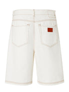 WHITE DENIM BERMUDA SHORTS Fendi