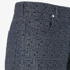 FF JACQUARD DENIM SHORTS Fendi