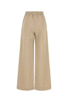 BEIGE COTTON LINEN TROUSERS Fendi