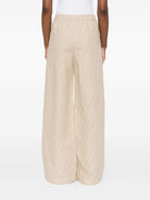 BEIGE COTTON LINEN TROUSERS Fendi