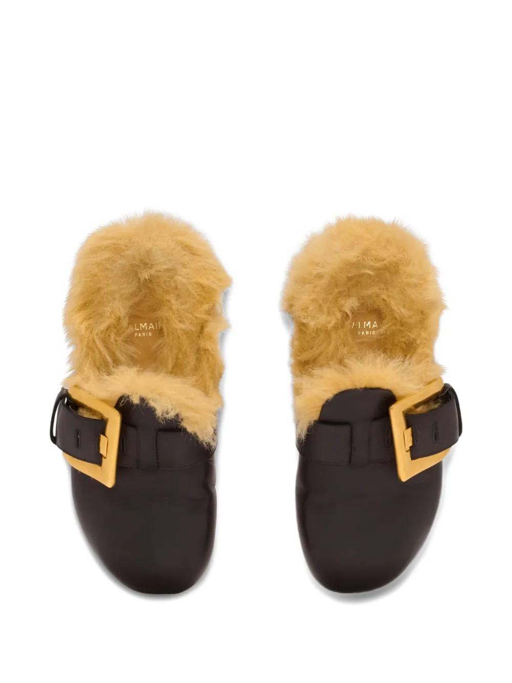 FAUX FUR LINED MULES Balmain