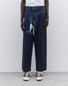 NAVY POLYESTER PANTS COMME DES GARÇONS SHIRT