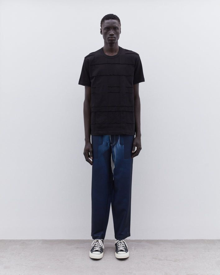 NAVY POLYESTER PANTS COMME DES GARÇONS SHIRT