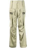 GREEN VISCOSE TROUSERS Fendi GREEN 40