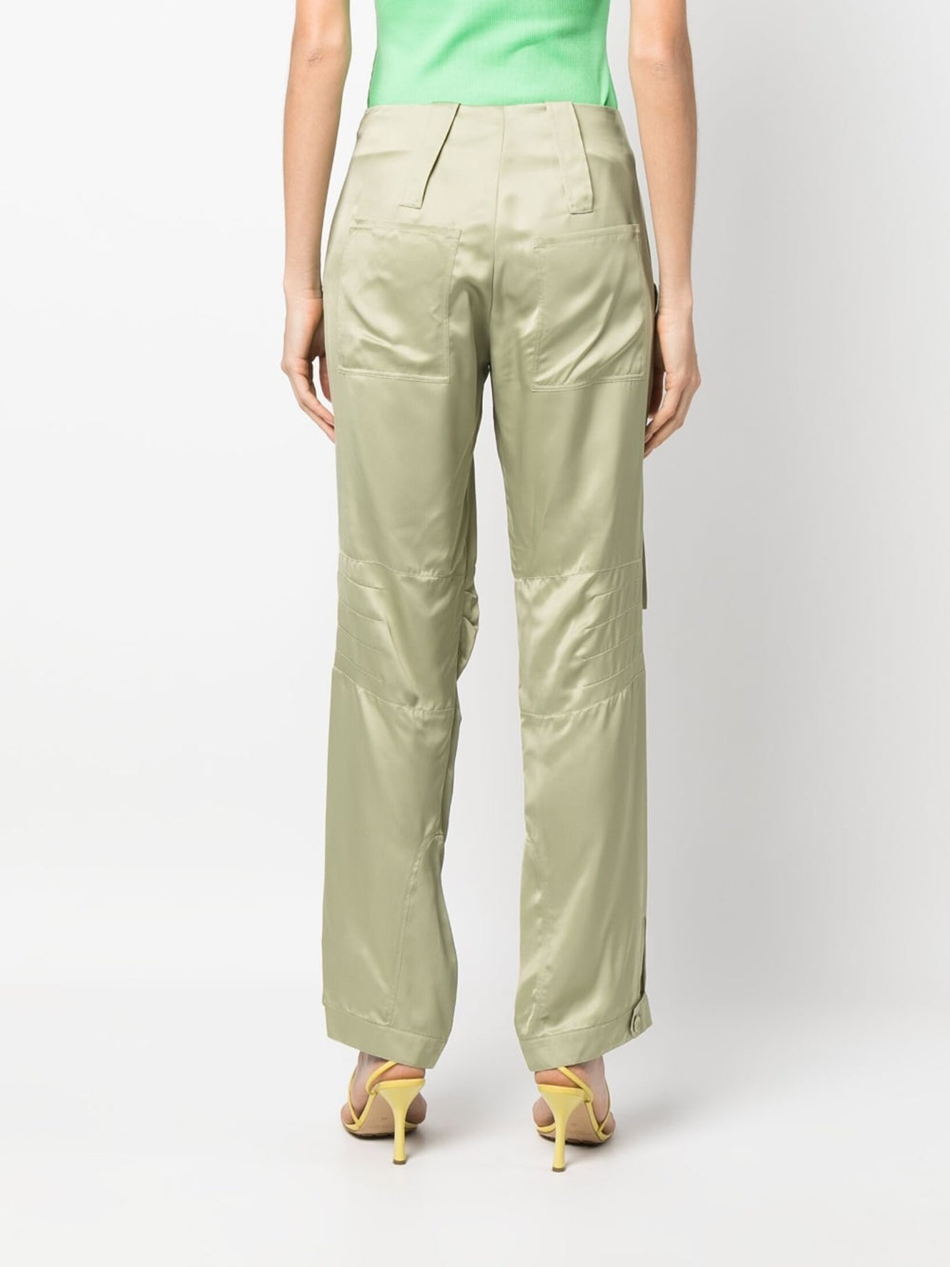 GREEN VISCOSE TROUSERS Fendi