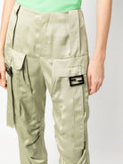 GREEN VISCOSE TROUSERS Fendi