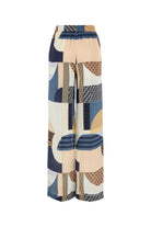 BLUE SILK TROUSERS Fendi