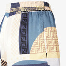 BLUE SILK TROUSERS Fendi