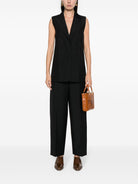 BLACK WOOL TROUSERS Fendi