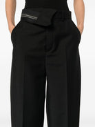 BLACK WOOL TROUSERS Fendi