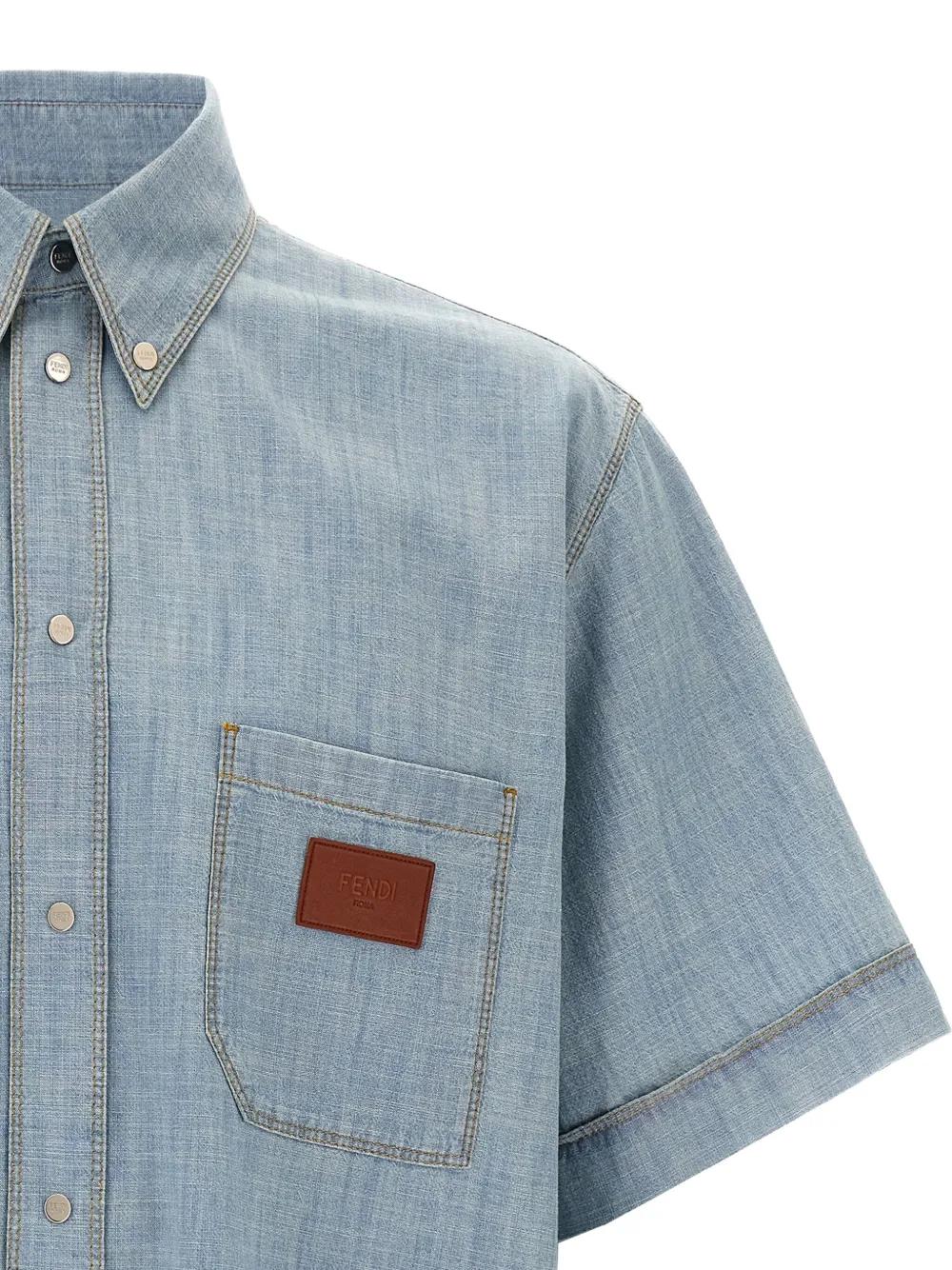 LIGHT BLUE CHAMBRAY SHIRT Fendi