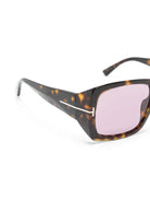 TORTOISESHELL EFFECT SQUARE FRAME SUNGLASSES Tom Ford