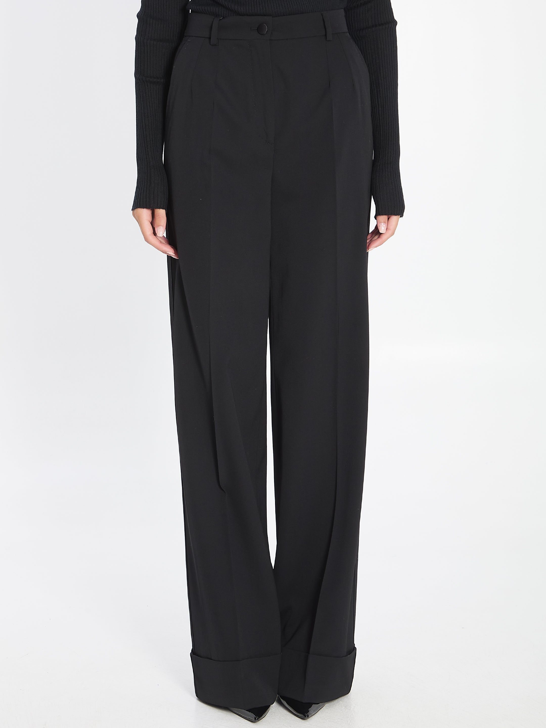 WOOL TROUSERS Dolce & Gabbana BLACK 40