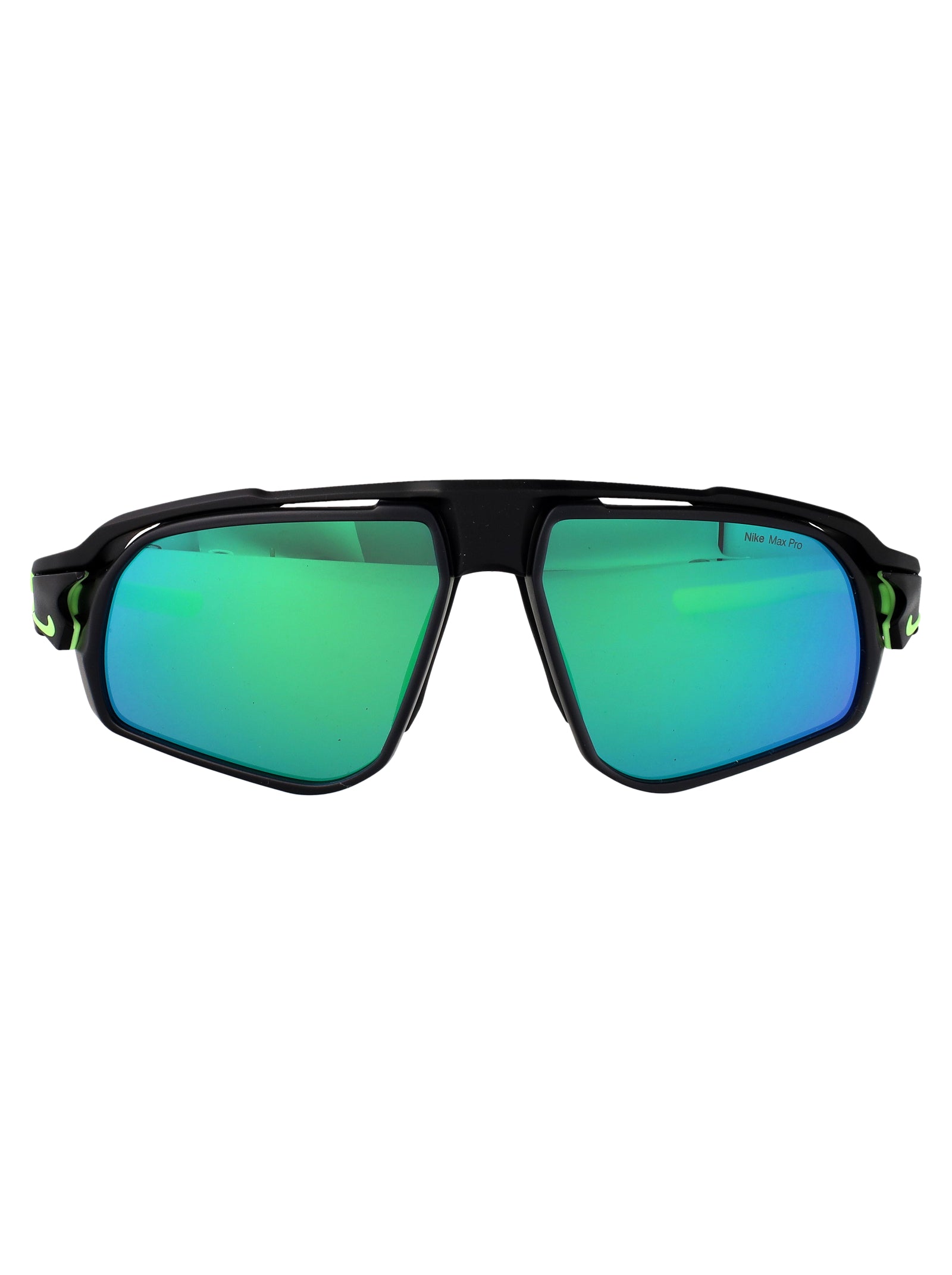 GREY W/ GREEN MIRROR MATTE BLACK ACETATE SUNGLASSES Nike GREY W/ GREEN MIRROR MATTE BLACK 59