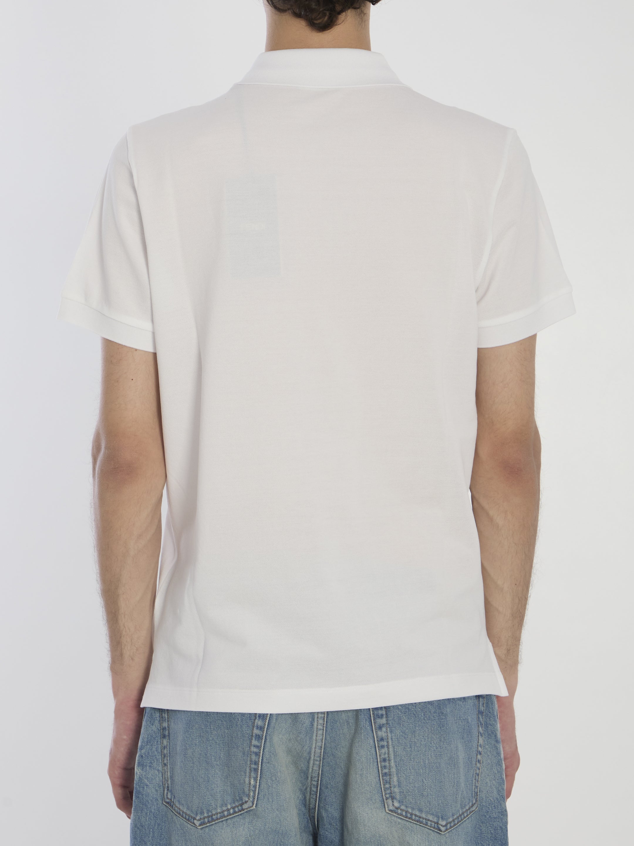 WHITE PIQUET POLO SHIRT Fendi