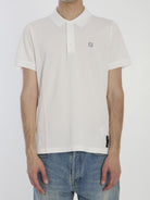 WHITE PIQUET POLO SHIRT Fendi WHITE S
