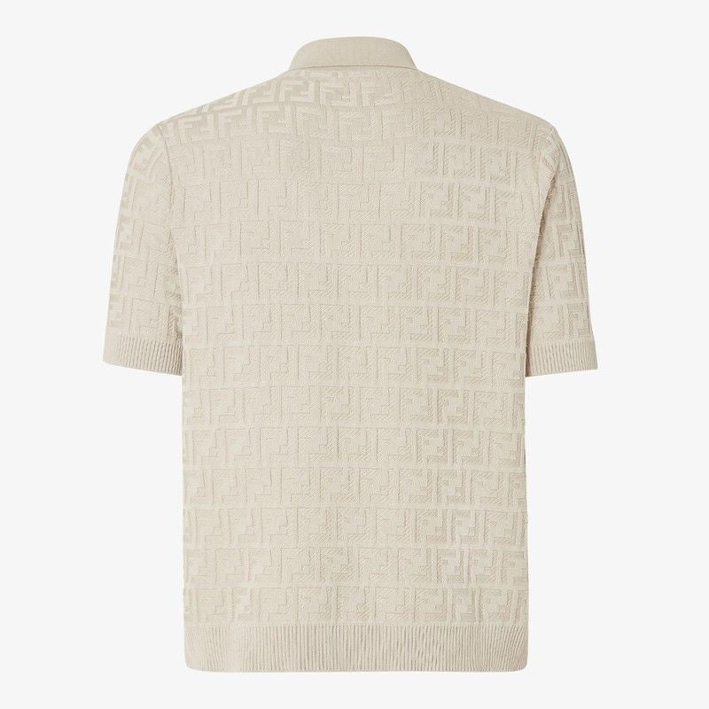 GREY COTTON POLO SHIRTS Fendi