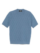 BLUE COTTON T-SHIRTS Fendi BLUE 50