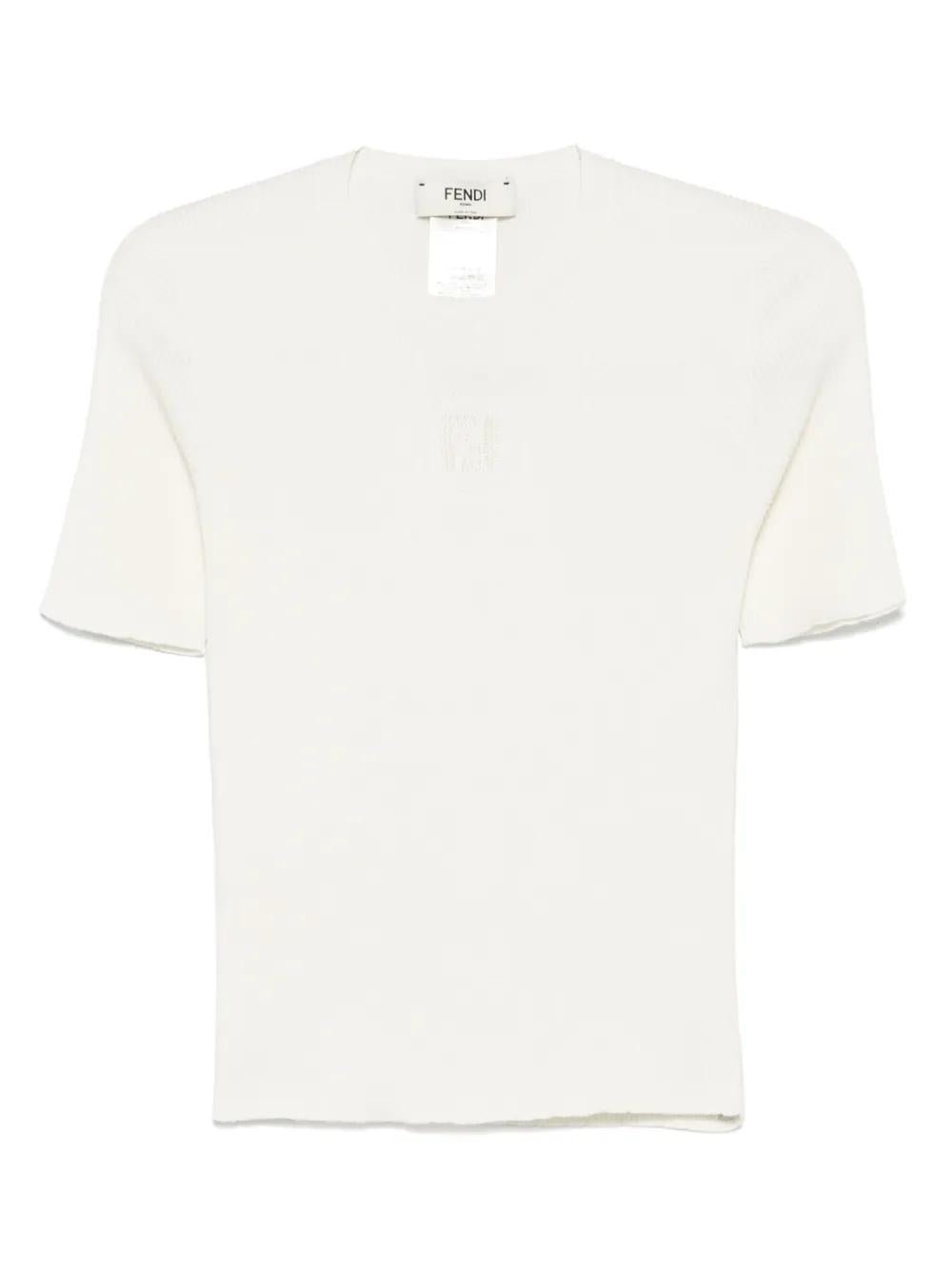 WHITE COTTON T-SHIRTS Fendi WHITE 44