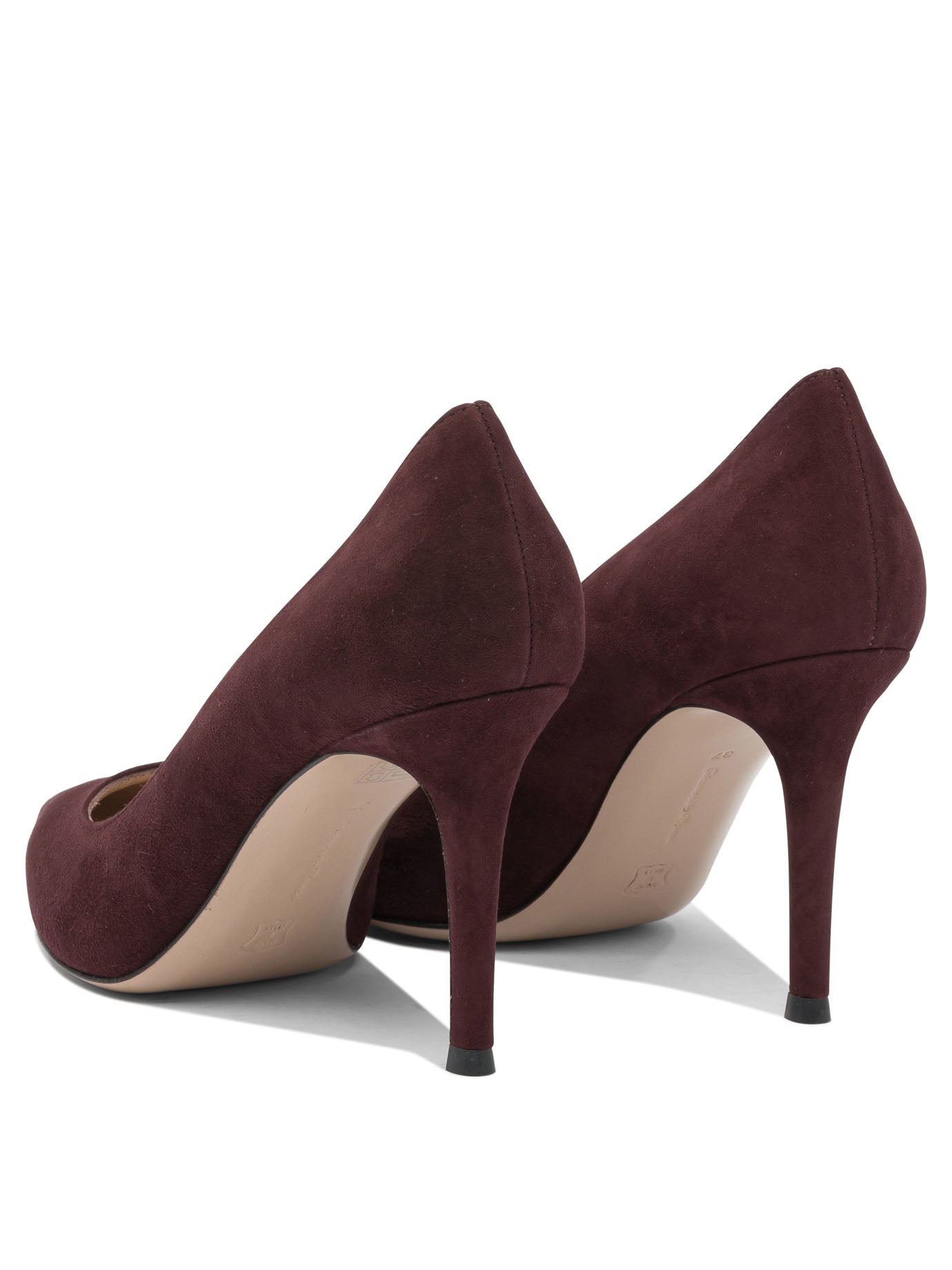 BROWN LEATHER HEELED SHOES Gianvito Rossi