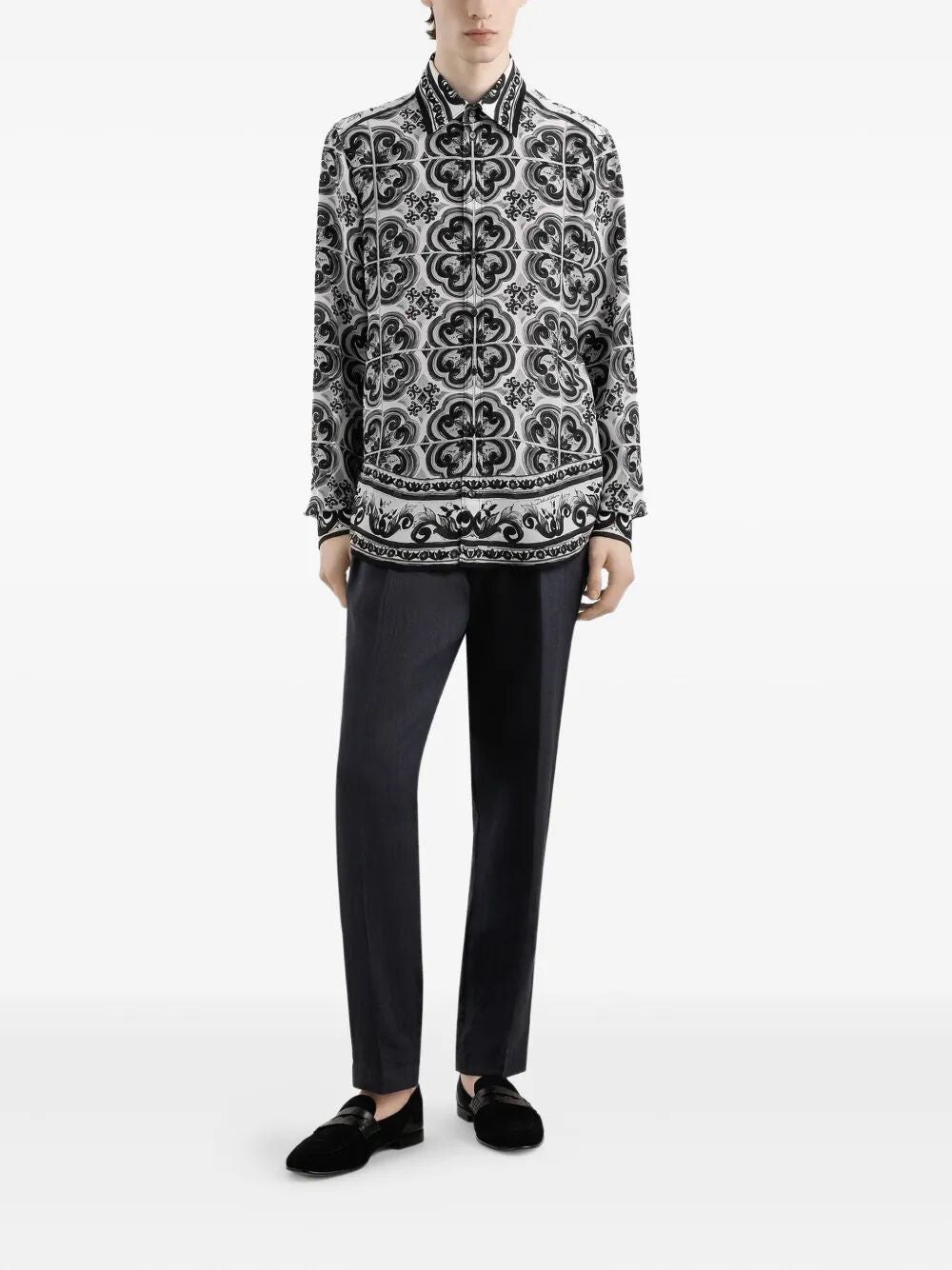 MAJOLICA-PRINT SILK SHIRT Dolce & Gabbana